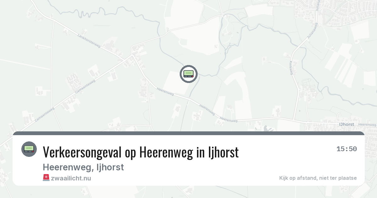Verkeersongeval op Heerenweg in Ijhorst — 14 mrt 2026
