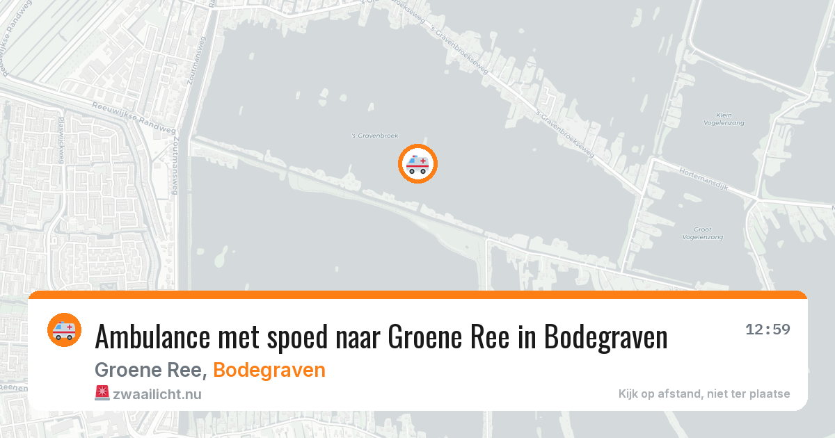 Ambulance met spoed naar Groene Ree in Bodegraven — 19 jan 2026
