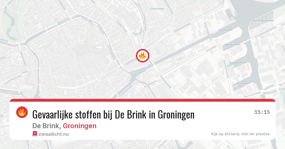Gevaarlijke stoffen bij De Brink in Groningen — 11 jul 2026
