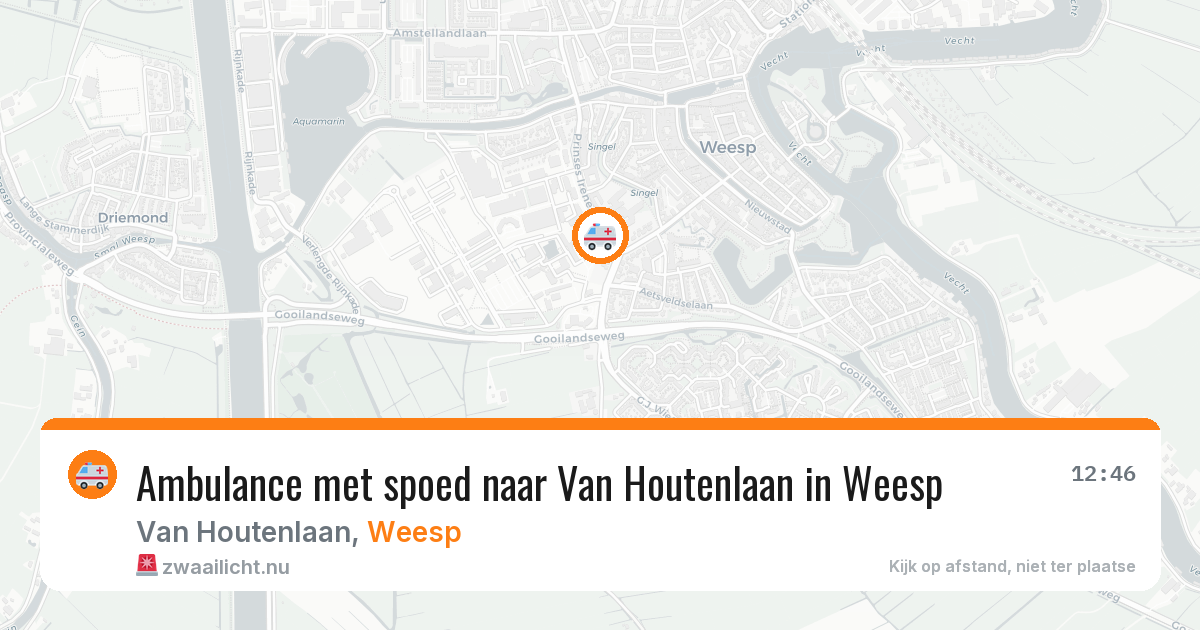 Ambulance met spoed naar Van Houtenlaan in Weesp — 2 jun 2026