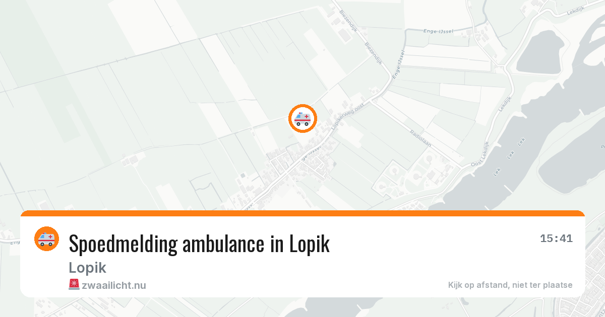 Spoedmelding ambulance in Lopik — 22 jan 2026