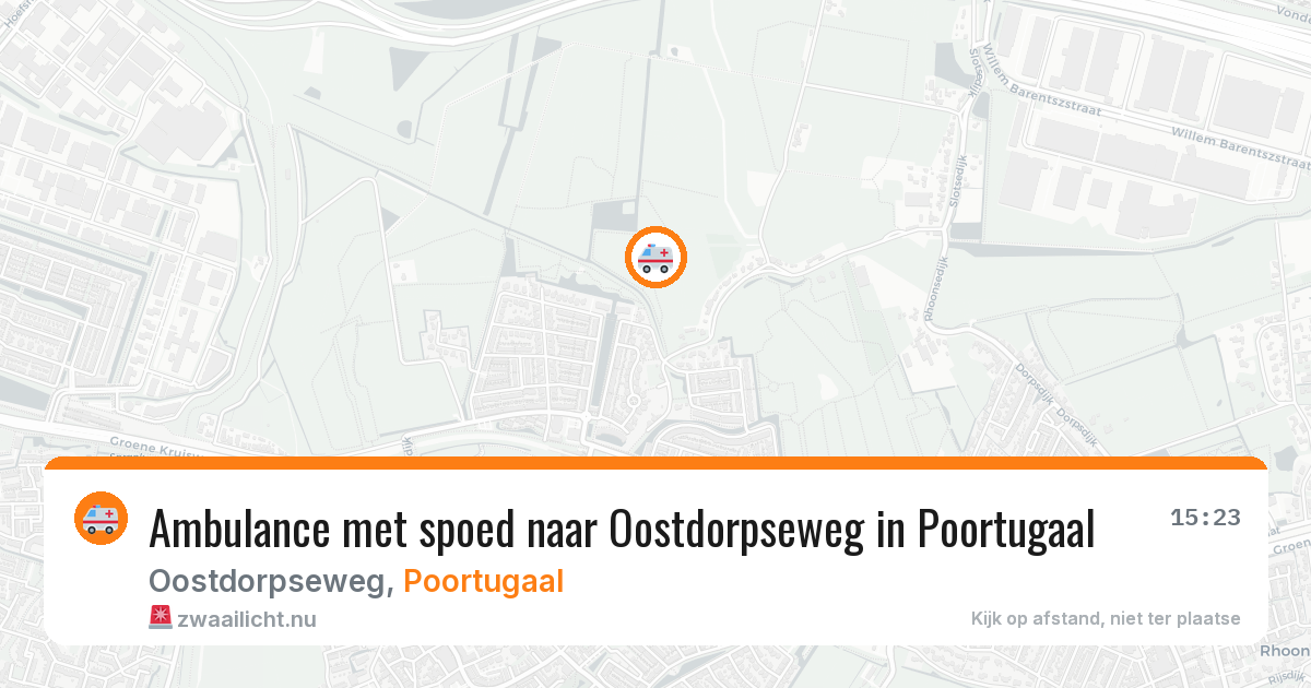 Ambulance met spoed naar Oostdorpseweg in Poortugaal — 18 jul 2026