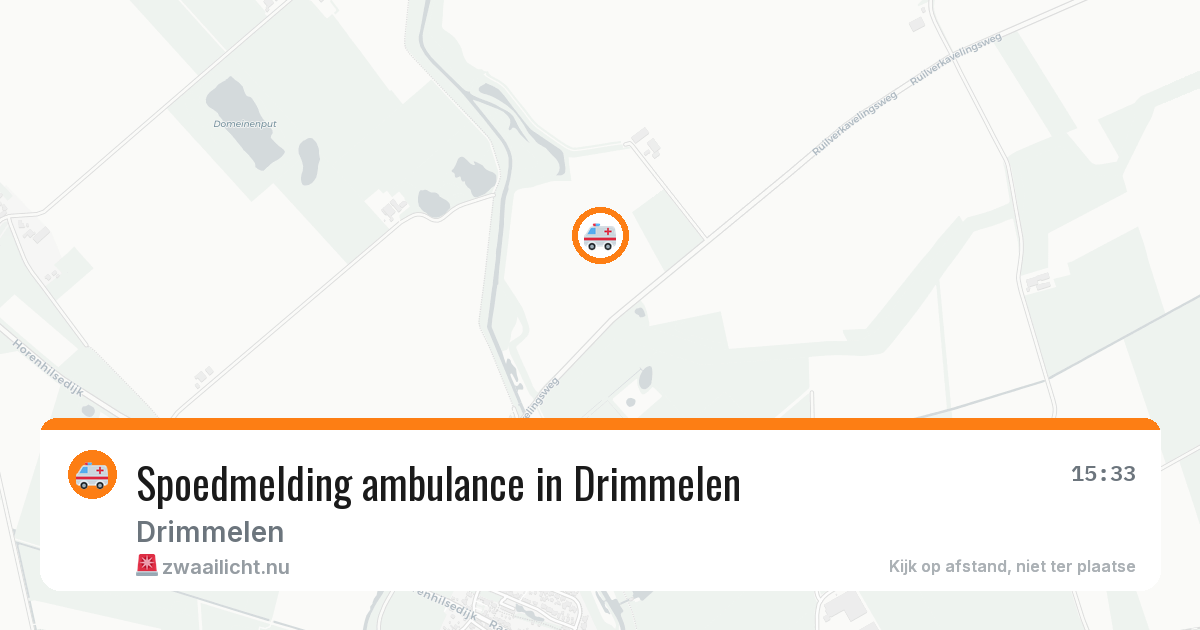 Spoedmelding ambulance in Drimmelen — 16 mei 2026