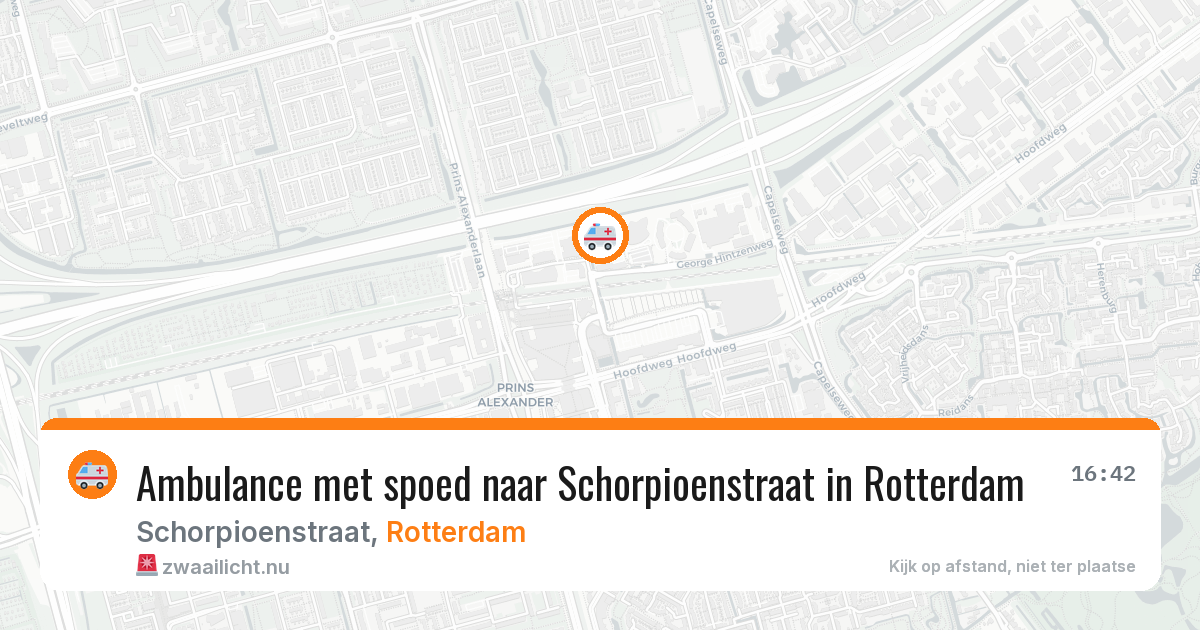 Ambulance met spoed naar Schorpioenstraat in Rotterdam — 24 mei 2026