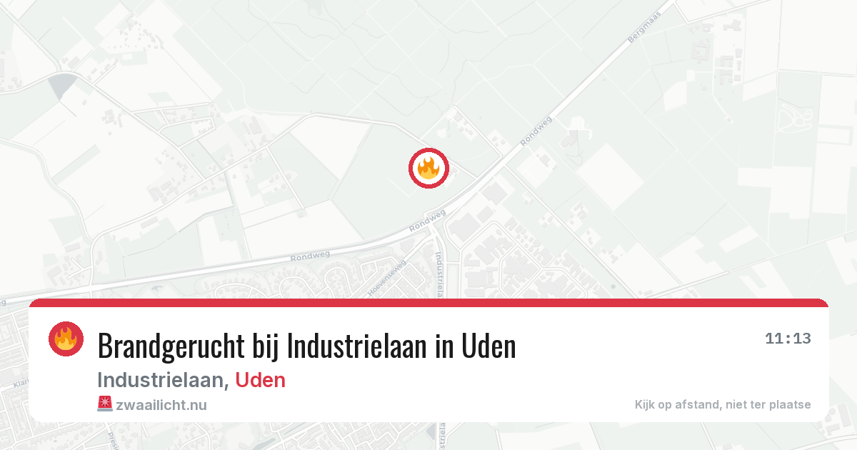 Brandgerucht bij Industrielaan in Uden — 27 mei 2026
