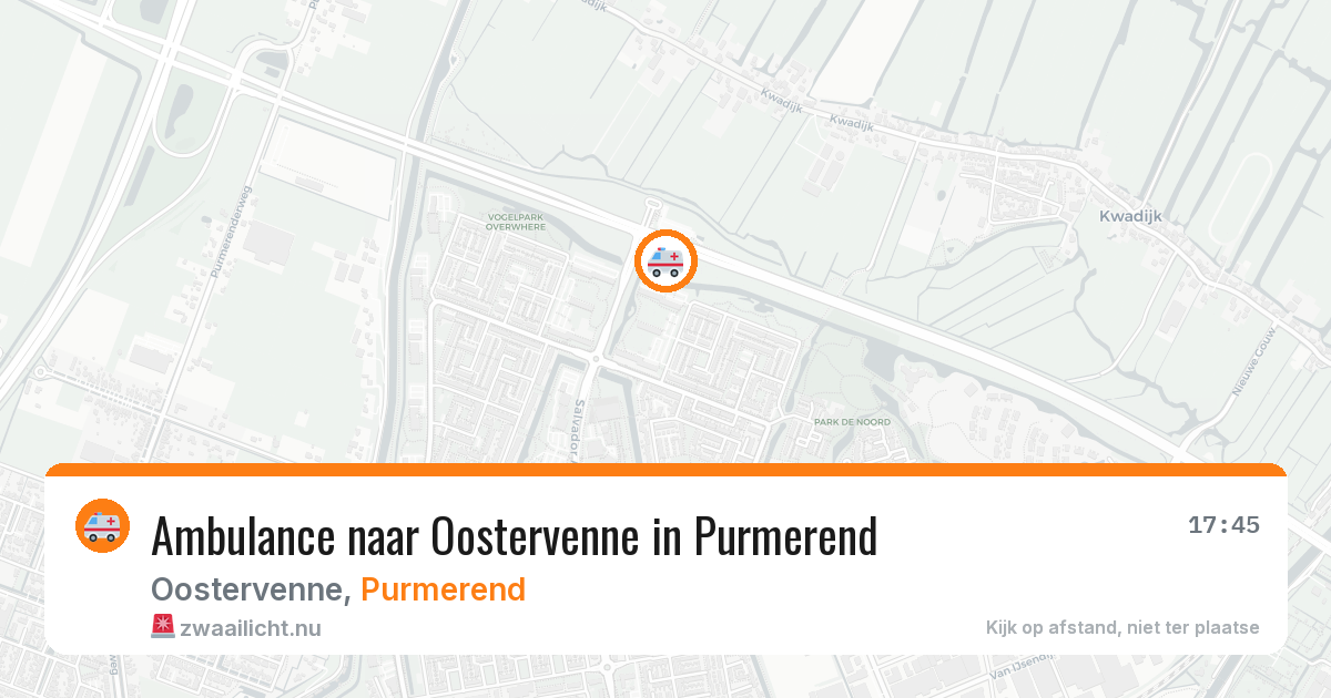 Ambulance naar Oostervenne in Purmerend — 23 jul 2026