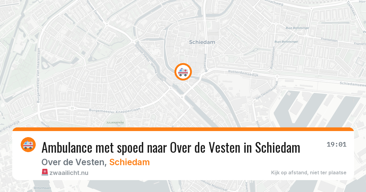 Ambulance met spoed naar Over de Vesten in Schiedam — 9 jun 2026