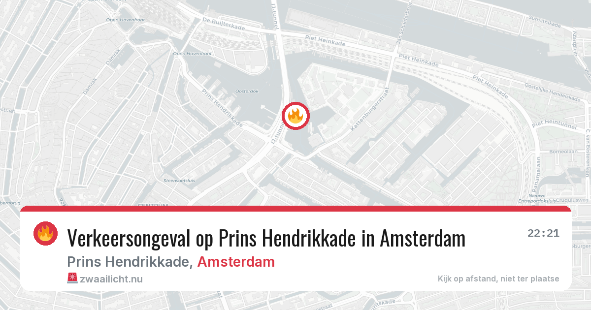 Verkeersongeval op Prins Hendrikkade in Amsterdam — 28 mrt 2026