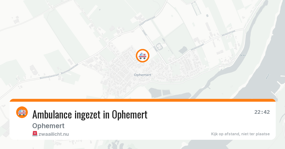 Ambulance ingezet in Ophemert — 10 jul 2026