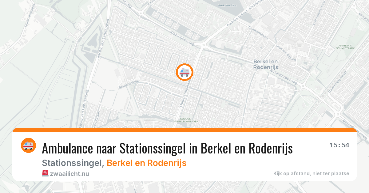 Ambulance naar Stationssingel in Berkel en Rodenrijs — 20 jul 2026