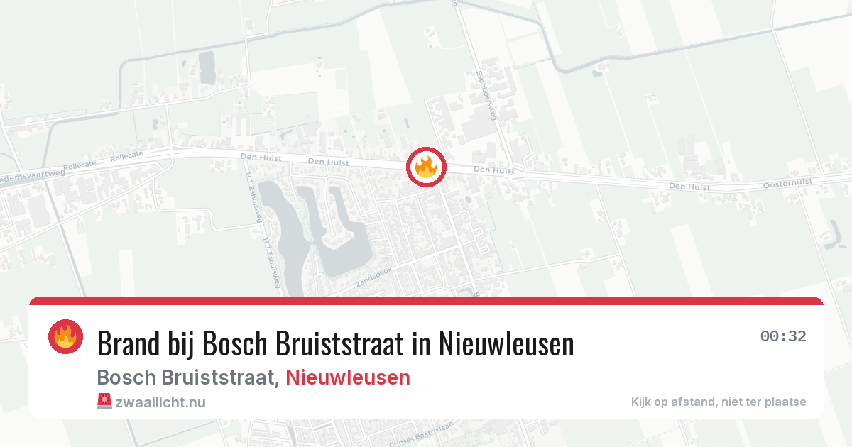 Brand bij Bosch Bruiststraat in Nieuwleusen — 17 jul 2026