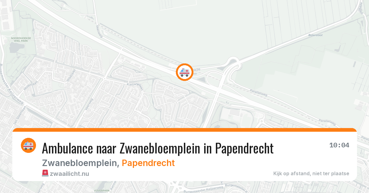 Ambulance naar Zwanebloemplein in Papendrecht — 26 jul 2026