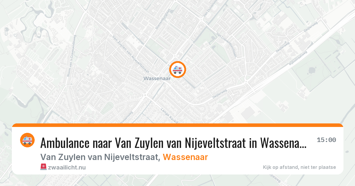 Ambulance naar Van Zuylen van Nijeveltstraat in Wassenaar — 25 mei 2026