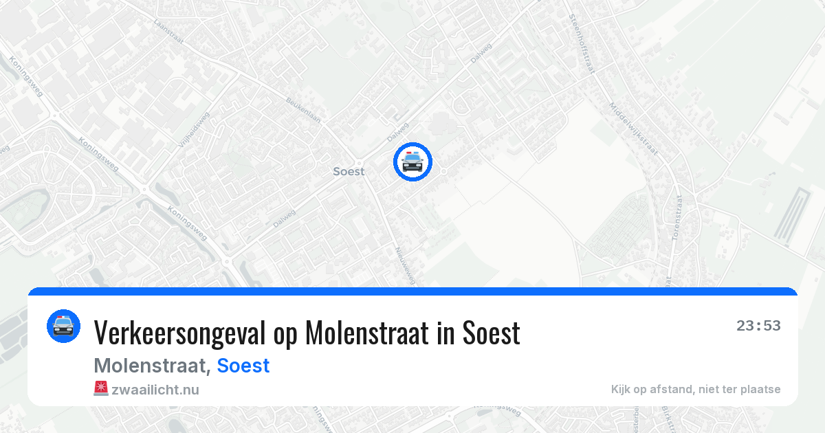 Verkeersongeval op Molenstraat in Soest — 6 jun 2026