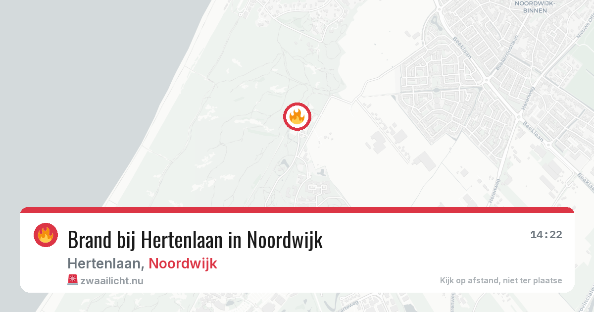 Brand bij Hertenlaan in Noordwijk — 21 jul 2026