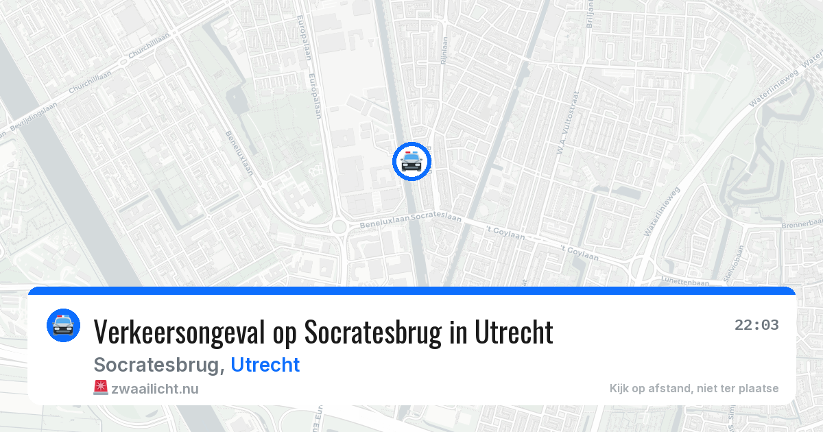 Verkeersongeval op Socratesbrug in Utrecht — 3 apr 2026