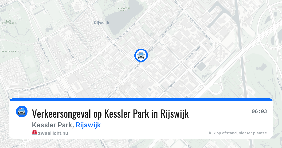 Verkeersongeval op Kessler Park in Rijswijk — 24 jul 2026