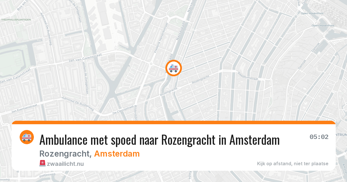 Ambulance met spoed naar Rozengracht in Amsterdam — 18 jul 2026