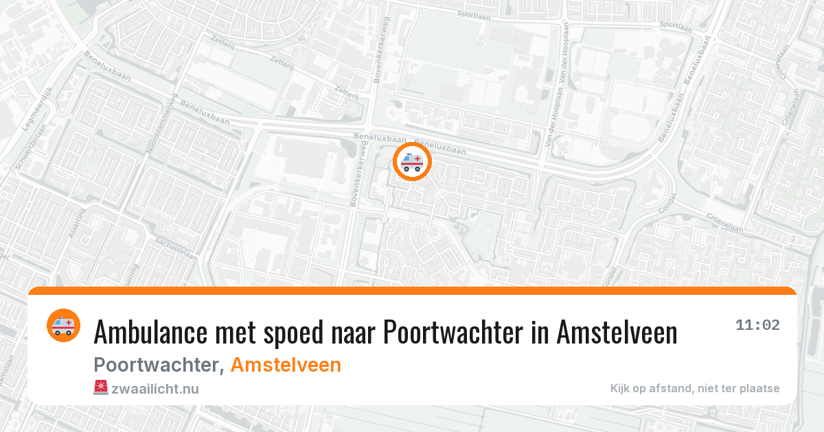 Ambulance met spoed naar Poortwachter in Amstelveen — 21 mei 2026