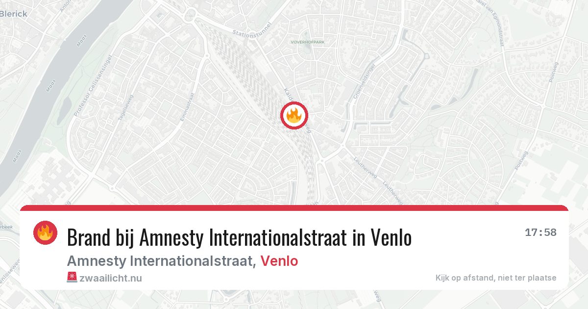 Brand bij Amnesty Internationalstraat in Venlo — 18 jan 2026