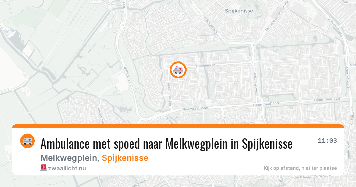 Ambulance met spoed naar Melkwegplein in Spijkenisse — 3 jun 2026