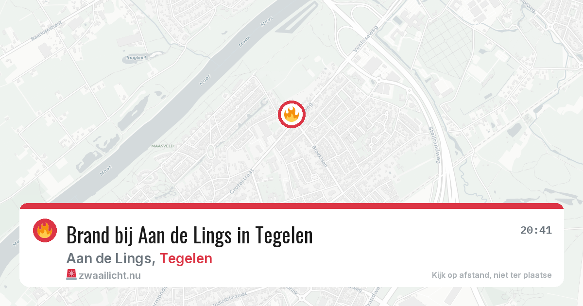 Brand bij Aan de Lings in Tegelen — 13 apr 2026