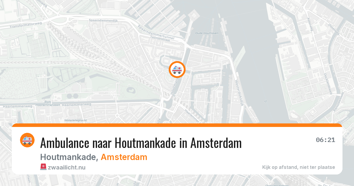 Ambulance naar Houtmankade in Amsterdam — 21 jul 2026