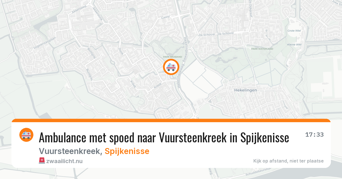 Ambulance met spoed naar Vuursteenkreek in Spijkenisse — 13 jul 2026