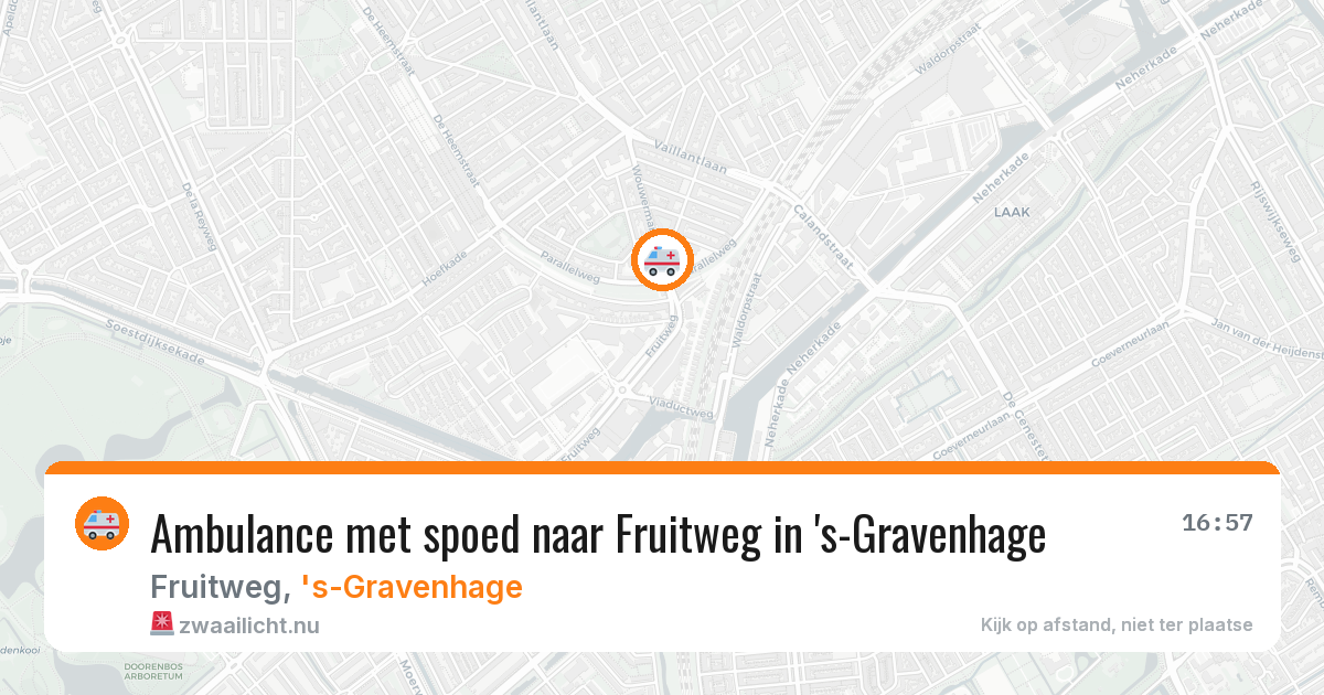 Ambulance met spoed naar Fruitweg in 's-Gravenhage — 28 mei 2026
