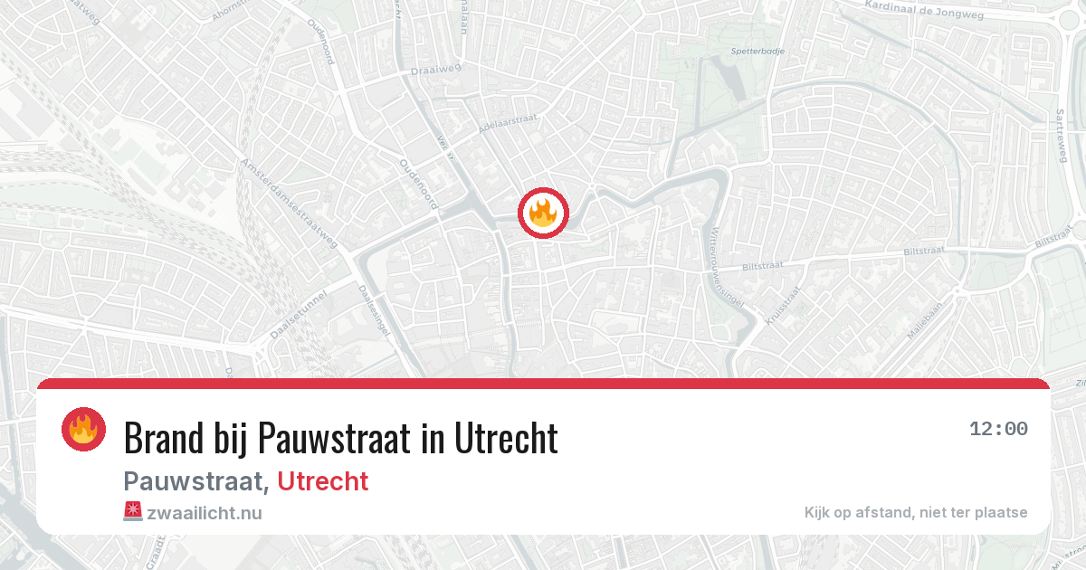Brand bij Pauwstraat in Utrecht — 3 jun 2026