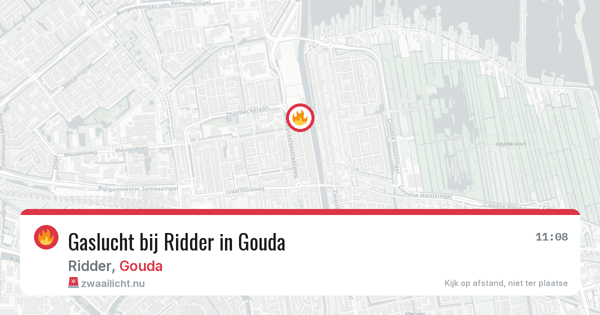Gaslucht bij Ridder in Gouda — 6 mei 2026