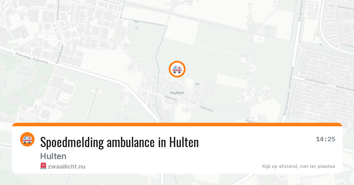 Spoedmelding ambulance in Hulten — 23 mei 2026