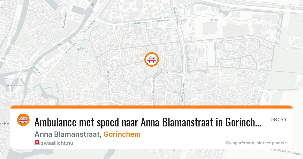Ambulance met spoed naar Anna Blamanstraat in Gorinchem — 24 jul 2026