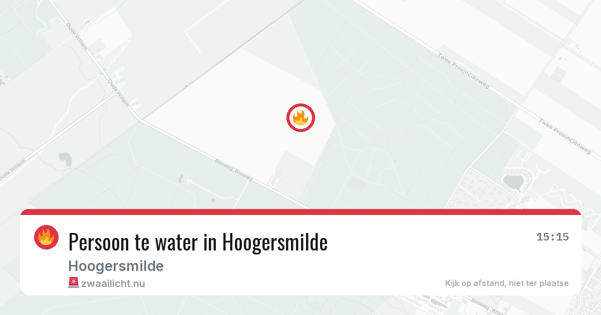 Persoon te water in Hoogersmilde — 3 mrt 2026