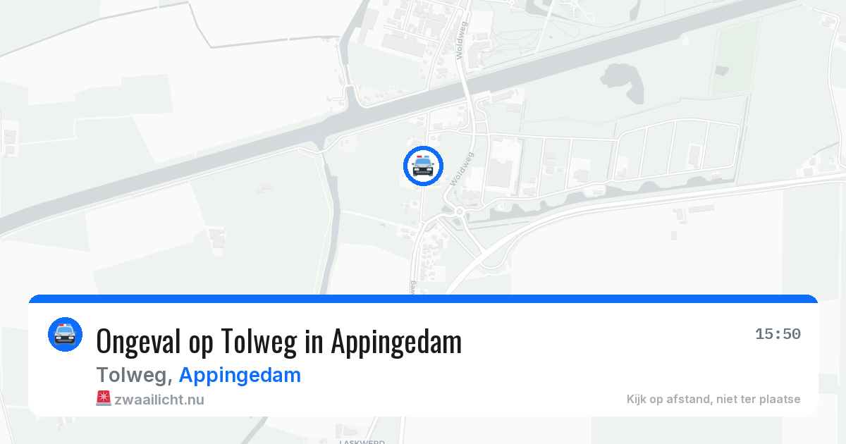 Ongeval op Tolweg in Appingedam — 21 jul 2026