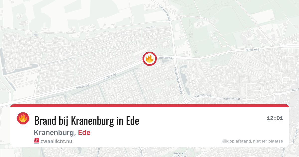 Brand bij Kranenburg in Ede — 14 jul 2026