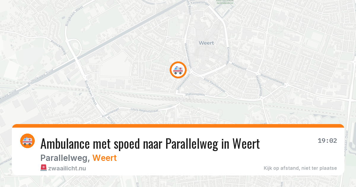 Ambulance met spoed naar Parallelweg in Weert — 4 jun 2026