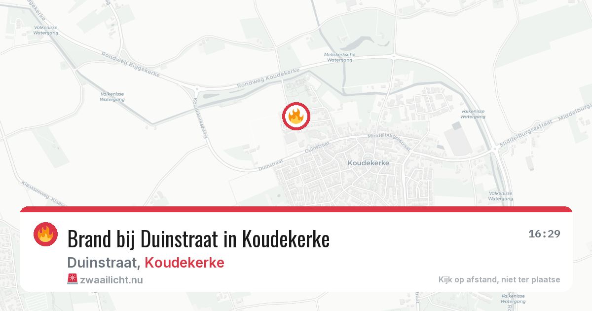 Brand bij Duinstraat in Koudekerke — 22 mrt 2026