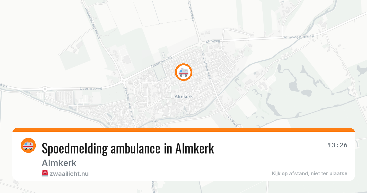 Spoedmelding ambulance in Almkerk — 22 jul 2026