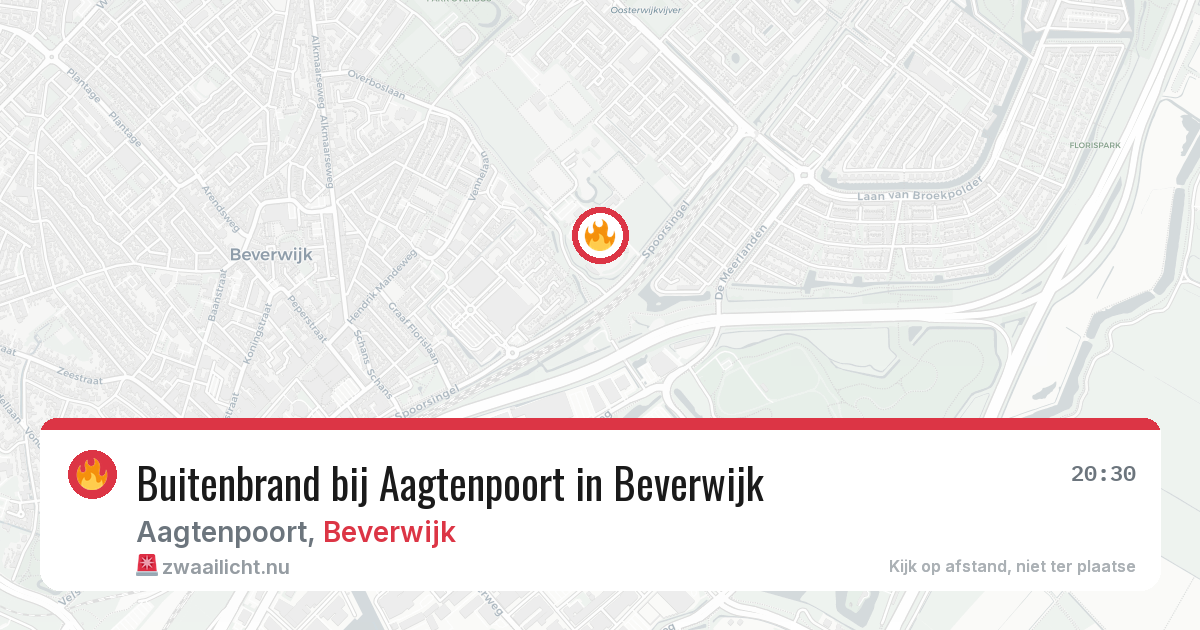 Buitenbrand bij Aagtenpoort in Beverwijk — 1 jun 2026