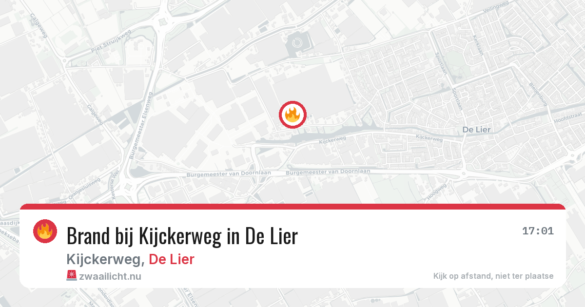 Brand bij Kijckerweg in De Lier — 14 mrt 2026