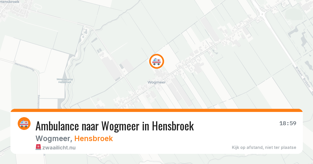 Ambulance naar Wogmeer in Hensbroek — 24 mei 2026