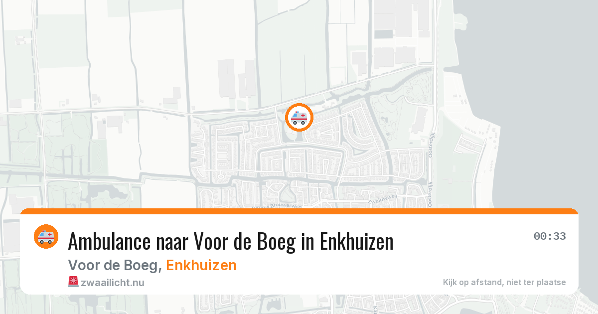 Ambulance naar Voor de Boeg in Enkhuizen — 18 jul 2026