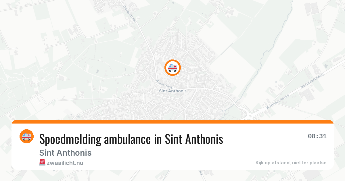 Spoedmelding ambulance in Sint Anthonis — 15 jul 2026