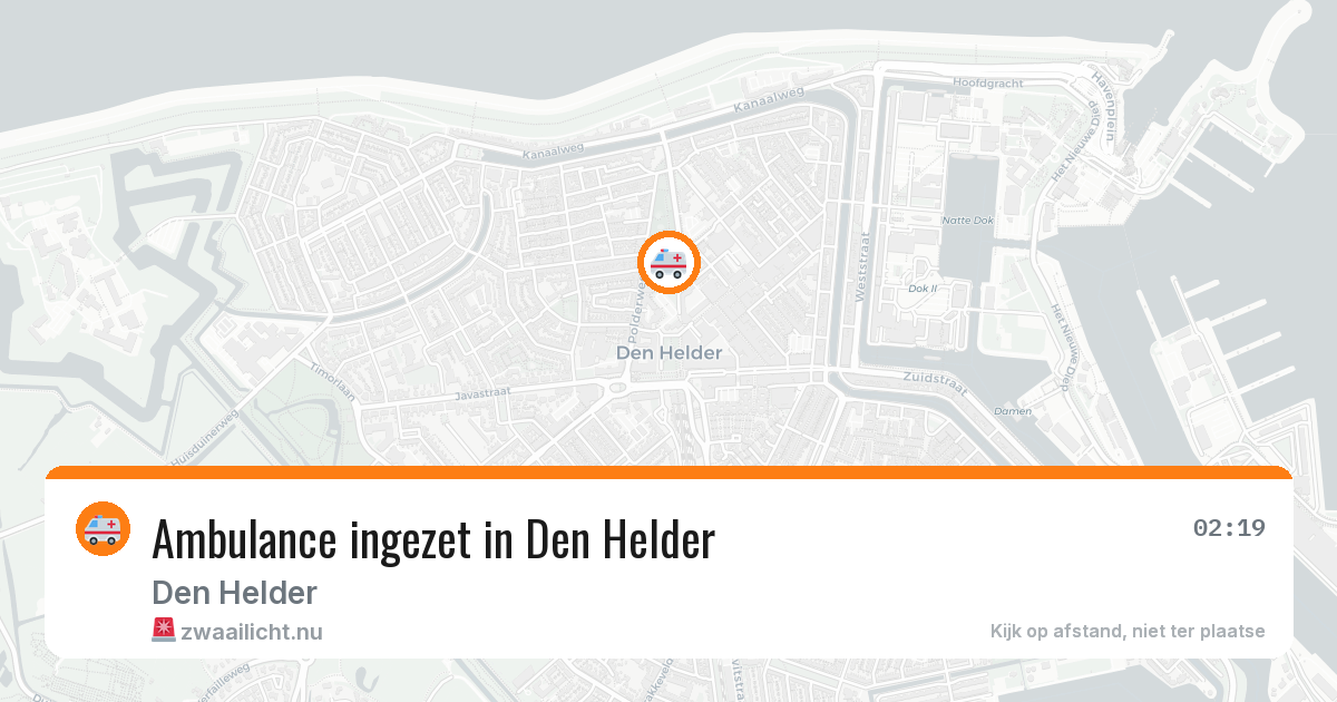 Ambulance ingezet in Den Helder — 27 mrt 2026