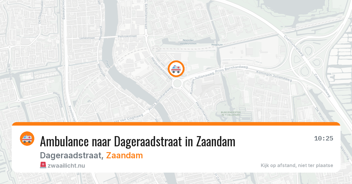 Ambulance naar Dageraadstraat in Zaandam — 25 jun 2026