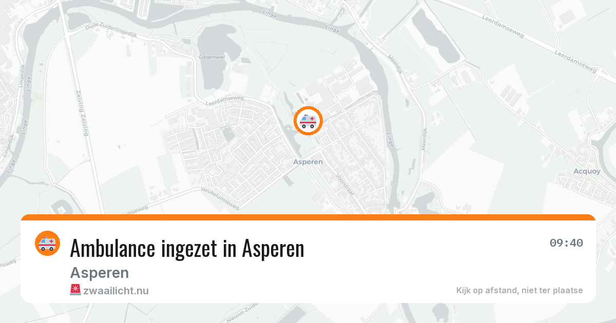 Ambulance ingezet in Asperen — 5 mrt 2026