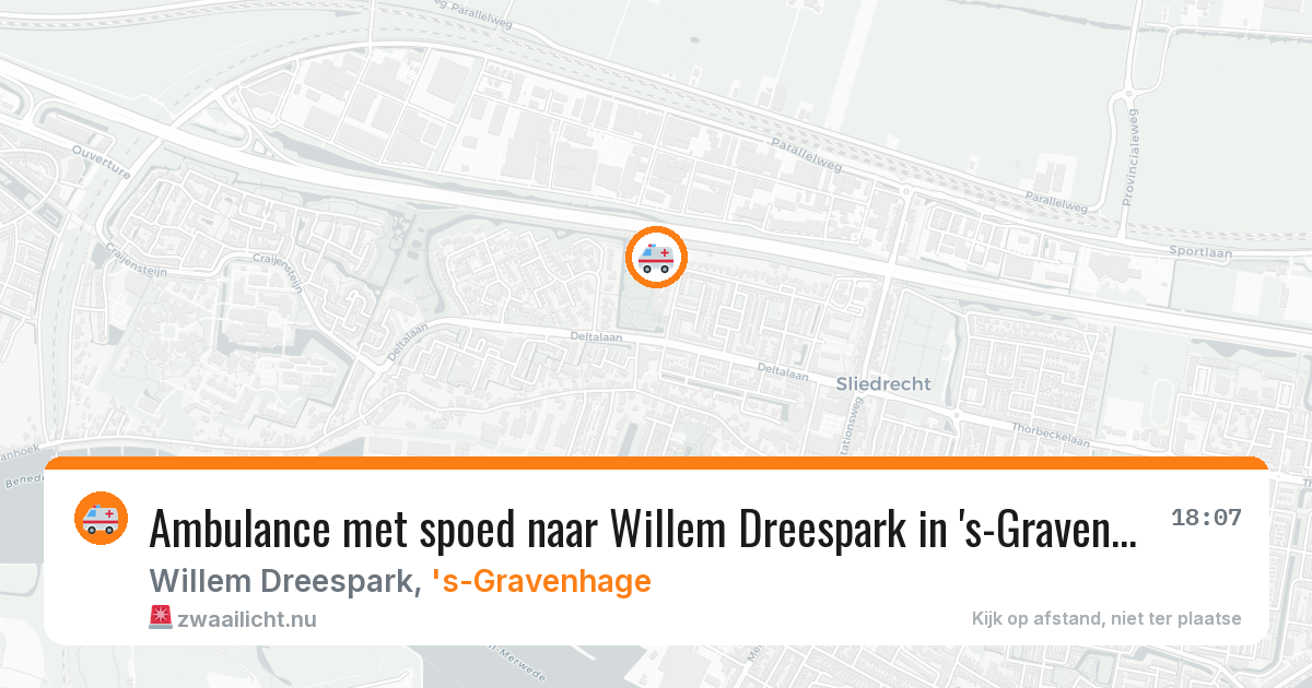 Ambulance met spoed naar Willem Dreespark in 's-Gravenhage — 27 jan 2026