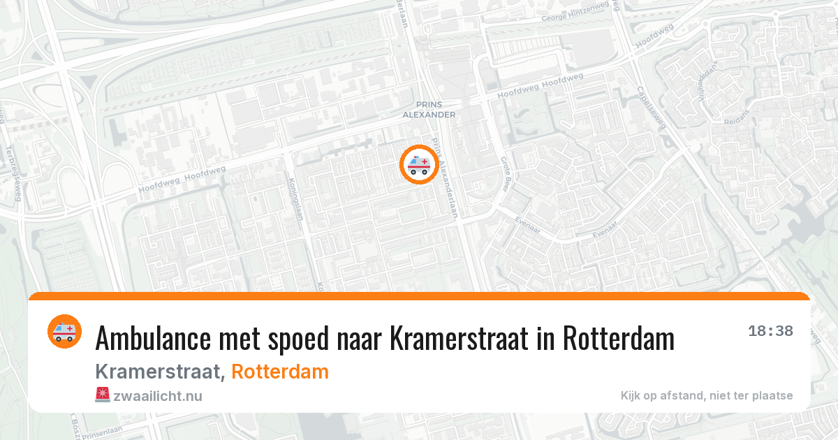 Ambulance met spoed naar Kramerstraat in Rotterdam — 19 mrt 2026