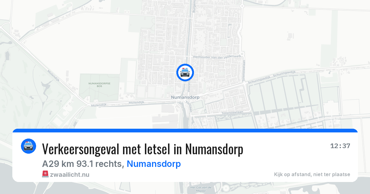 Verkeersongeval met letsel in Numansdorp — 21 jul 2026